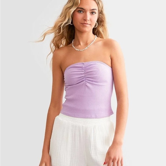 Billabong Tops - Billabong Purple Ribbed Tube Top, Size Large NWT